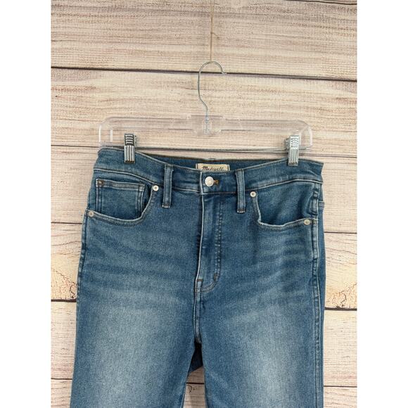 Madewell 10" High Rise Skinny Crop Jeans Womens 29 Blue Medium Wash Denim - Picture 4 of 12